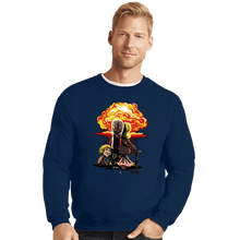 Load image into Gallery viewer, Secret_Shirts Crewneck Sweater, Unisex / Small / Navy Martians Gazing at the Moon