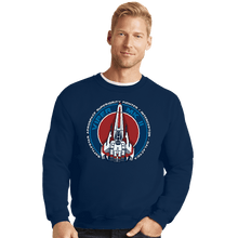 Load image into Gallery viewer, Daily_Deal_Shirts Crewneck Sweater, Unisex / Small / Navy Battlestar MKII