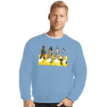Load image into Gallery viewer, Daily_Deal_Shirts Crewneck Sweater, Unisex / Small / Powder Blue Yellow Brick Crossing