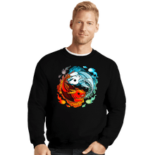 Load image into Gallery viewer, Shirts Crewneck Sweater, Unisex / Small / Black Dragons of Fire And Water
