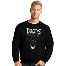Load image into Gallery viewer, Secret_Shirts Crewneck Sweater, Unisex / Small / Black Dracarys Metal T-Shirt