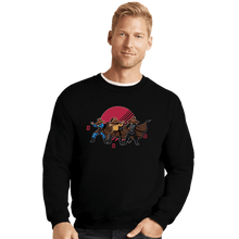Load image into Gallery viewer, Shirts Crewneck Sweater, Unisex / Small / Black Three Straw Hats