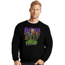 Load image into Gallery viewer, Daily_Deal_Shirts Crewneck Sweater, Unisex / Small / Black TMNT Vs The NYC Villains