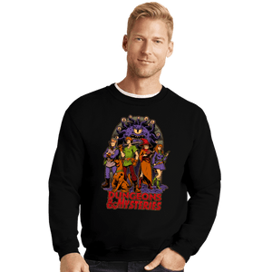 Daily_Deal_Shirts Crewneck Sweater, Unisex / Small / Black Dungeons & Mysteries
