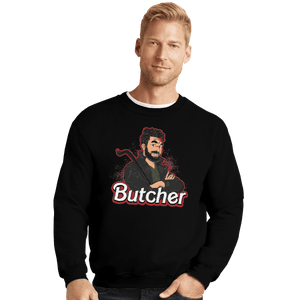 Shirts Crewneck Sweater, Unisex / Small / Black Butcher