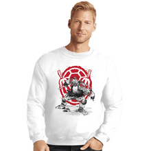 Load image into Gallery viewer, Daily_Deal_Shirts Crewneck Sweater, Unisex / Small / White Raphael Sumi-e