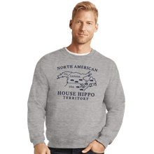 Load image into Gallery viewer, Daily_Deal_Shirts Crewneck Sweater, Unisex / Small / Sports Grey House Hippo Awareness