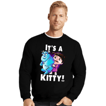 Load image into Gallery viewer, Shirts Crewneck Sweater, Unisex / Small / Black It's a Kitty