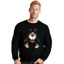 Load image into Gallery viewer, Daily_Deal_Shirts Crewneck Sweater, Unisex / Small / Black White Rabbit