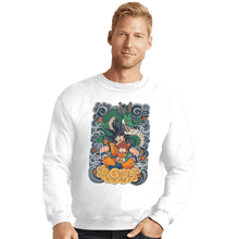 Load image into Gallery viewer, Shirts Crewneck Sweater, Unisex / Small / White Goku and Gohan