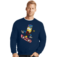 Load image into Gallery viewer, Daily_Deal_Shirts Crewneck Sweater, Unisex / Small / Navy Bart To The Future