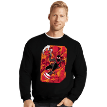 Load image into Gallery viewer, Secret_Shirts Crewneck Sweater, Unisex / Small / Black Miles Verse