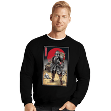Load image into Gallery viewer, Secret_Shirts Crewneck Sweater, Unisex / Small / Black Lone Ronin And Cub.