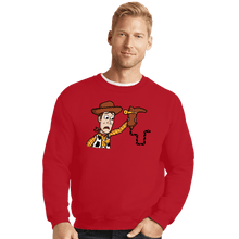 Load image into Gallery viewer, Secret_Shirts Crewneck Sweater, Unisex / Small / Red Snake In A Boot