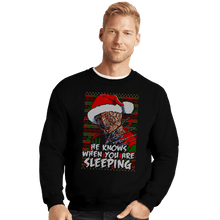 Load image into Gallery viewer, Secret_Shirts Crewneck Sweater, Unisex / Small / Black Sleeping Sweater