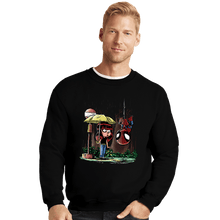 Load image into Gallery viewer, Daily_Deal_Shirts Crewneck Sweater, Unisex / Small / Black My Neighbor Spidey