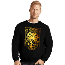 Load image into Gallery viewer, Daily_Deal_Shirts Crewneck Sweater, Unisex / Small / Black Smash Foil Crest