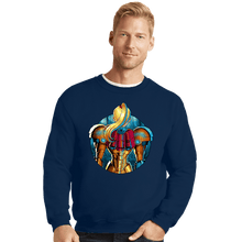 Load image into Gallery viewer, Daily_Deal_Shirts Crewneck Sweater, Unisex / Small / Navy Galactic Autumn
