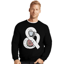 Load image into Gallery viewer, Shirts Crewneck Sweater, Unisex / Small / Black Coffee and Donuts