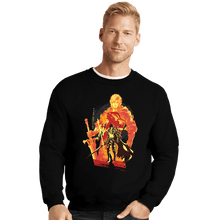 Load image into Gallery viewer, Daily_Deal_Shirts Crewneck Sweater, Unisex / Small / Black Flames Of Fates