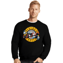 Load image into Gallery viewer, Daily_Deal_Shirts Crewneck Sweater, Unisex / Small / Black Sabers N Forces