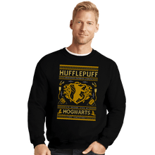 Load image into Gallery viewer, Shirts Crewneck Sweater, Unisex / Small / Black Hufflepuff Sweater
