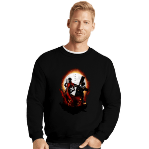 Daily_Deal_Shirts Crewneck Sweater, Unisex / Small / Black 60 Billion Double Dollar Man
