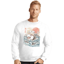 Load image into Gallery viewer, Shirts Crewneck Sweater, Unisex / Small / White Sharkiri Sushi