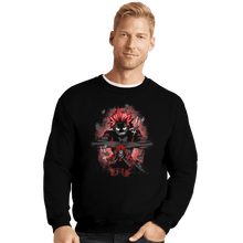Load image into Gallery viewer, Shirts Crewneck Sweater, Unisex / Small / Black Red Riot Hero