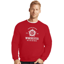 Load image into Gallery viewer, Shirts Crewneck Sweater, Unisex / Small / Red Winchester Hunting Business
