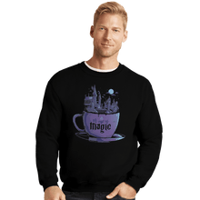 Load image into Gallery viewer, Shirts Crewneck Sweater, Unisex / Small / Black A Cup Of Magic