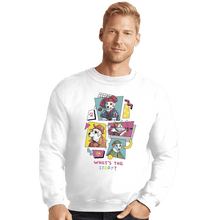 Load image into Gallery viewer, Shirts Crewneck Sweater, Unisex / Small / White What's The Story?