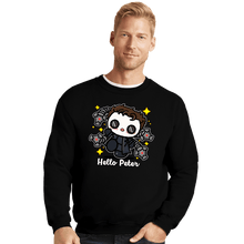 Load image into Gallery viewer, Shirts Crewneck Sweater, Unisex / Small / Black Hello Peter