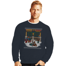 Load image into Gallery viewer, Daily_Deal_Shirts Crewneck Sweater, Unisex / Small / Dark Heather The Christmas Fight