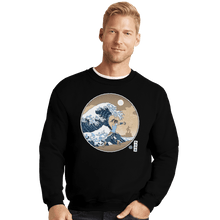 Load image into Gallery viewer, Shirts Crewneck Sweater, Unisex / Small / Black The Great Wave Of Republic City