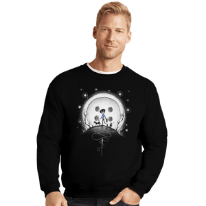 Shirts Crewneck Sweater, Unisex / Small / Black Behind The Door