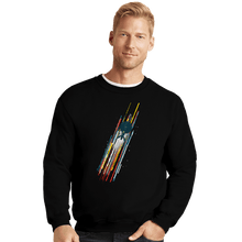 Load image into Gallery viewer, Daily_Deal_Shirts Crewneck Sweater, Unisex / Small / Black At Warp Speed