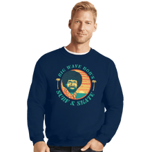 Load image into Gallery viewer, Shirts Crewneck Sweater, Unisex / Small / Navy Big Wave Bob