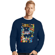 Load image into Gallery viewer, Shirts Crewneck Sweater, Unisex / Small / Navy Digital Friends