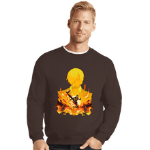 Load image into Gallery viewer, Shirts Crewneck Sweater, Unisex / Small / Dark Chocolate Sanji Shadow