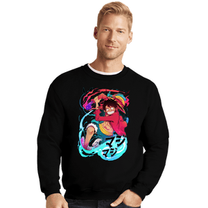 Shirts Crewneck Sweater, Unisex / Small / Black Luffy