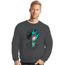Load image into Gallery viewer, Daily_Deal_Shirts Crewneck Sweater, Unisex / Small / Charcoal Power 100 Full Cowl