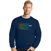 Load image into Gallery viewer, Secret_Shirts Crewneck Sweater, Unisex / Small / Navy Tardis Trail