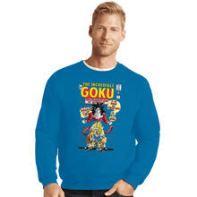 Load image into Gallery viewer, Shirts Crewneck Sweater, Unisex / Small / Sapphire The Incredible Goku