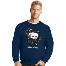 Load image into Gallery viewer, Shirts Crewneck Sweater, Unisex / Small / Navy Hello Cara