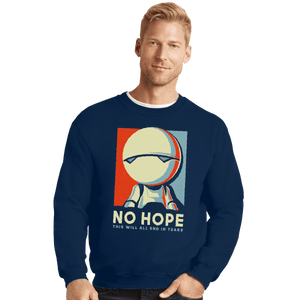 Shirts Crewneck Sweater, Unisex / Small / Navy No Hope