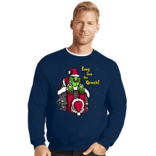 Load image into Gallery viewer, Daily_Deal_Shirts Crewneck Sweater, Unisex / Small / Navy Long Live The Grinch
