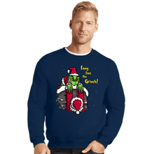 Load image into Gallery viewer, Daily_Deal_Shirts Crewneck Sweater, Unisex / Small / Navy Long Live The Grinch