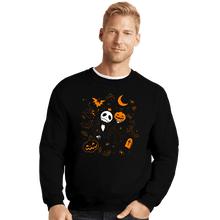 Load image into Gallery viewer, Daily_Deal_Shirts Crewneck Sweater, Unisex / Small / Black The King Of Halloween
