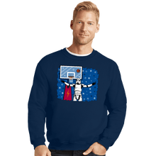 Load image into Gallery viewer, Secret_Shirts Crewneck Sweater, Unisex / Small / Navy No Look Shot